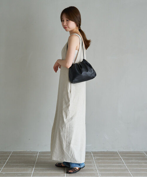gemeil（ジェムイル）の「《再値下げ》【CEPIE.×gemeil】リネンツイストワンピース（ワンピース・レディース・アイボリー/ブラック・SMALL/MEDIUM）」の18枚目の写真