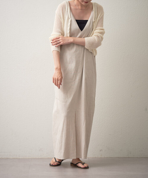 gemeil（ジェムイル）の「《再値下げ》【CEPIE.×gemeil】リネンツイストワンピース（ワンピース・レディース・アイボリー/ブラック・SMALL/MEDIUM）」の14枚目の写真