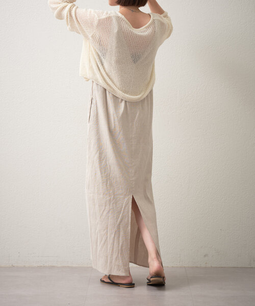 gemeil（ジェムイル）の「《再値下げ》【CEPIE.×gemeil】リネンツイストワンピース（ワンピース・レディース・アイボリー/ブラック・SMALL/MEDIUM）」の13枚目の写真