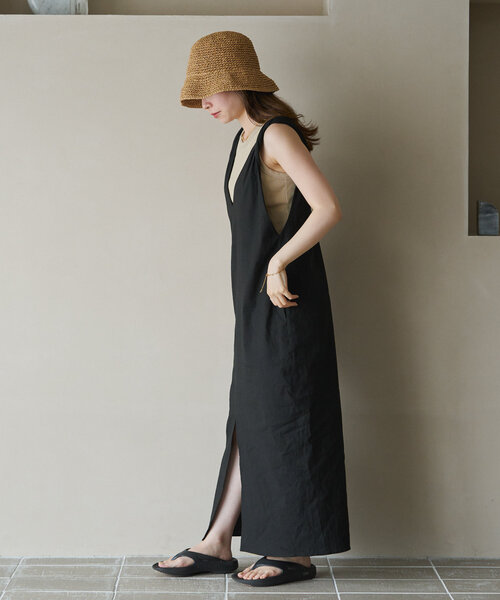 gemeil（ジェムイル）の「《再値下げ》【CEPIE.×gemeil】リネンツイストワンピース（ワンピース・レディース・アイボリー/ブラック・SMALL/MEDIUM）」の11枚目の写真