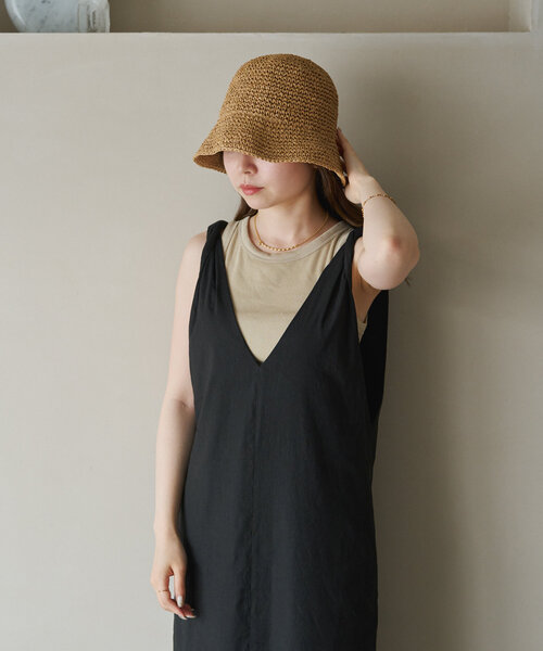 gemeil（ジェムイル）の「《再値下げ》【CEPIE.×gemeil】リネンツイストワンピース（ワンピース・レディース・アイボリー/ブラック・SMALL/MEDIUM）」の9枚目の写真