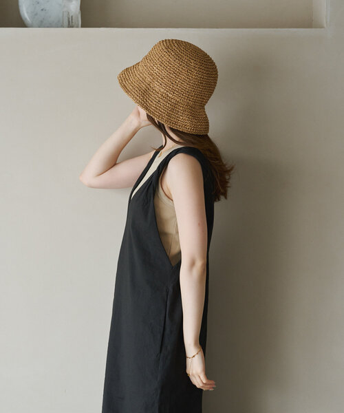 gemeil（ジェムイル）の「《再値下げ》【CEPIE.×gemeil】リネンツイストワンピース（ワンピース・レディース・アイボリー/ブラック・SMALL/MEDIUM）」の8枚目の写真