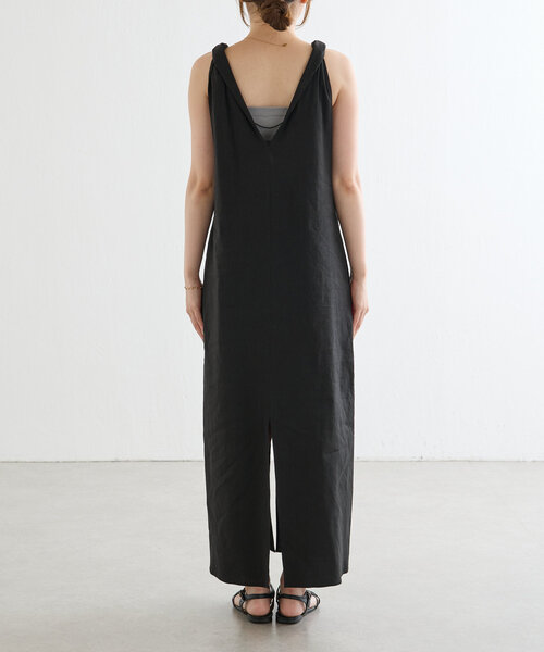 gemeil（ジェムイル）の「《再値下げ》【CEPIE.×gemeil】リネンツイストワンピース（ワンピース・レディース・アイボリー/ブラック・SMALL/MEDIUM）」の3枚目の写真