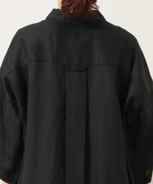 ジャーナルスタンダードラックス リネンワッシャーワンピース黒 セール】リネンワッシャー Vネックノースリーブワンピース