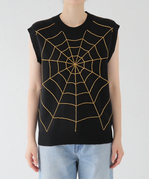 UNFOLLOW（アンフォロー）の「【ERNEST W. BAKER / アーネストダブルベイカー】 Spider Web Vest（ベスト・メンズ・ブラック/ブルー系その他・SMALL/MEDIUM）」の12枚目の写真