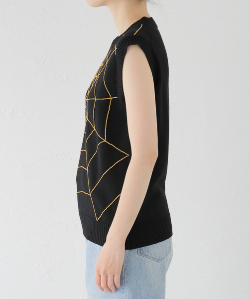 UNFOLLOW（アンフォロー）の「【ERNEST W. BAKER / アーネストダブルベイカー】 Spider Web Vest（ベスト・メンズ・ブラック/ブルー系その他・SMALL/MEDIUM）」の13枚目の写真