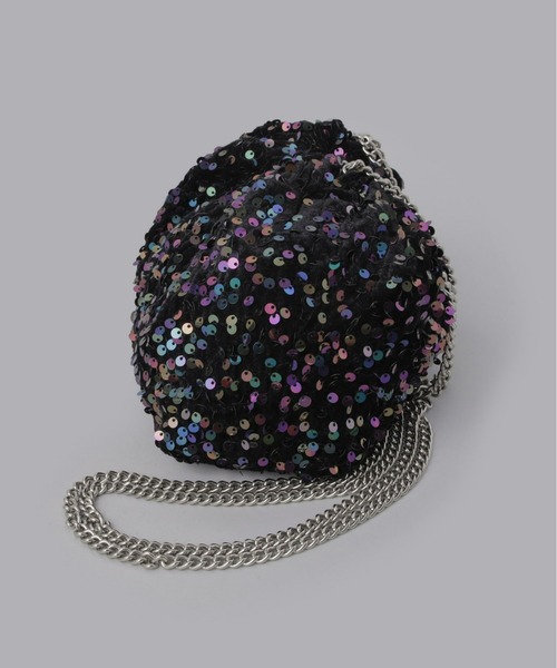 Olu.（オルドット）の「スパンコールチェーンバッグ（ショルダーバッグ・レディース・ブラックミックス/シルバー/ピンク・FREE）」の12枚目の写真