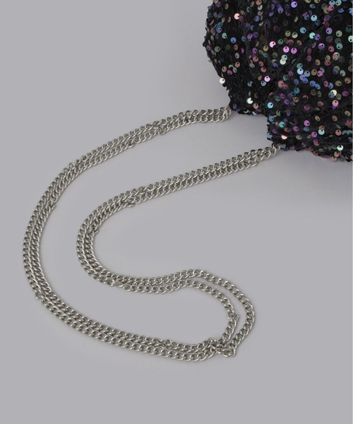 Olu.（オルドット）の「スパンコールチェーンバッグ（ショルダーバッグ・レディース・ブラックミックス/シルバー/ピンク・FREE）」の15枚目の写真