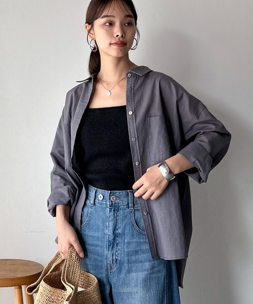 Doux archives（ドゥアルシーヴ）の「カップ付きニットキャミ（キャミソール・レディース・ベージュ/ブラック・FREE）」の20枚目の写真