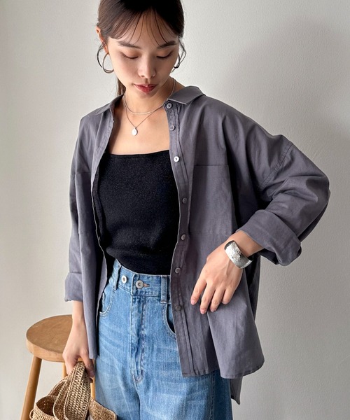 Doux archives（ドゥアルシーヴ）の「カップ付きニットキャミ（キャミソール・レディース・ベージュ/ブラック・FREE）」の18枚目の写真