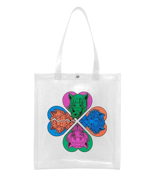 PUNYUS（プニュズ）の「恋愛しようぜ若者クリアトートバッグ（トートバッグ・レディース・その他1・FREE）」の7枚目の写真