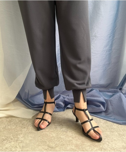 LHELBIE（レルビエ）の「ウエストタックジョガーパンツ（その他パンツ・レディース・チャコールグレー/レッド/ブルー/ブラック・M）」の15枚目の写真