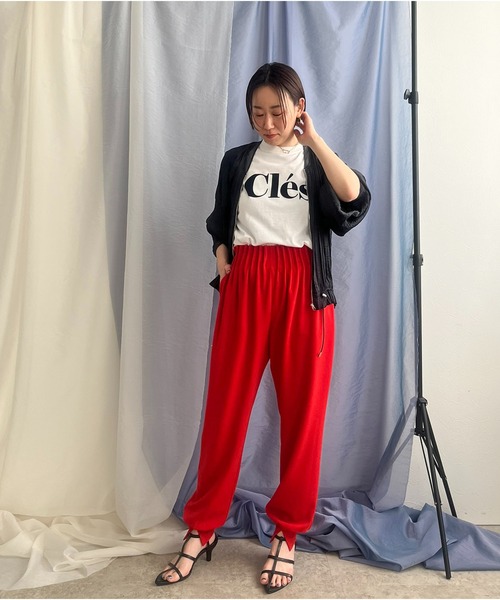 Eimee Law サテン切替　ジョガーパンツ Eimee Law サテン切替 ジョガーパンツ サテンイージージョガー
