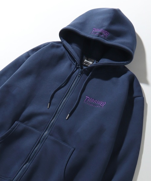 THRASHER（スラッシャー）の「【THRASHER/スラッシャー】裏起毛 ロゴ刺繍 スウェット ジップアップパーカー（パーカー・メンズ・ブラック/アッシュグレー/ブラック系その他/ネイビー/ホワイト/グリーン/ブラウン/アイボリー/ワイン・M/L/XL）」の15枚目の写真