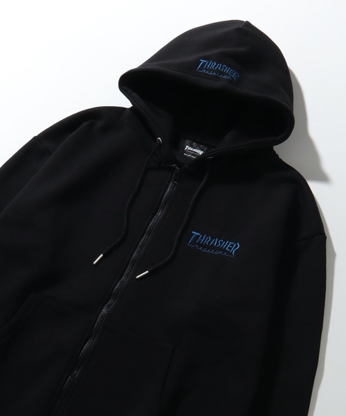 THRASHER（スラッシャー）の「【THRASHER/スラッシャー】裏起毛 ロゴ刺繍 スウェット ジップアップパーカー（パーカー・メンズ・ブラック/アッシュグレー/ブラック系その他/ネイビー/ホワイト/グリーン/ブラウン/アイボリー/ワイン・M/L/XL）」の11枚目の写真