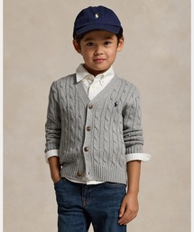 POLO RALPH LAUREN CHILDRENSWEAR（ポロ ラルフ ローレン チルドレンズウェア）の「ケーブルニット コットン Vネック カーディガン（カーディガン/ボレロ）」
