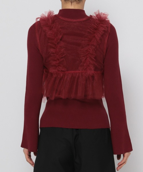 HARE（ハレ）の「2Pビスチェ＊タイトニット(HARE)（ニット/セーター・レディース・ブラック/レッド・FREE）」の21枚目の写真