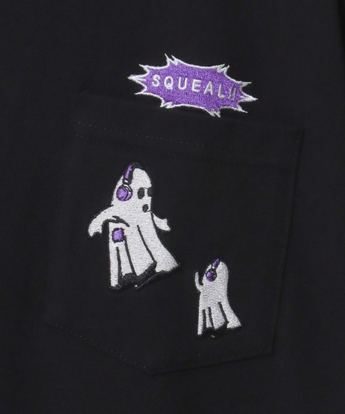 SITRY(シトリー)の「SITRY Embroidery Pocket T-shirt/別注 オーバーサイズ 犬 猫 おばけ フラワー ワンポイント刺繍 ポケット付き ロンT 長袖Tシャツ レディース メンズ(Tシャツ/カットソー・メンズ・ブラック/ホワイト系その他2/ブラック系その他3/ブラック系その他2/ブラック系その他/ホワイト/ホワイト系その他/ホワイト系その他3・M/L/XL)」の22枚目の写真