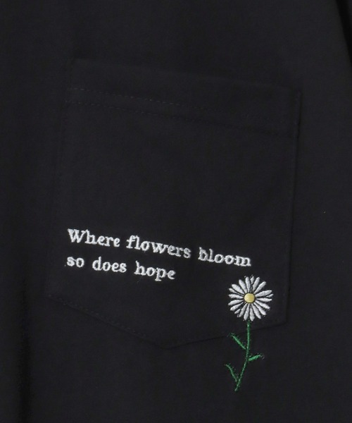 SITRY(シトリー)の「SITRY Embroidery Pocket T-shirt/別注 オーバーサイズ 犬 猫 おばけ フラワー ワンポイント刺繍 ポケット付き ロンT 長袖Tシャツ レディース メンズ(Tシャツ/カットソー・メンズ・ブラック/ホワイト系その他2/ブラック系その他3/ブラック系その他2/ブラック系その他/ホワイト/ホワイト系その他/ホワイト系その他3・M/L/XL)」の14枚目の写真
