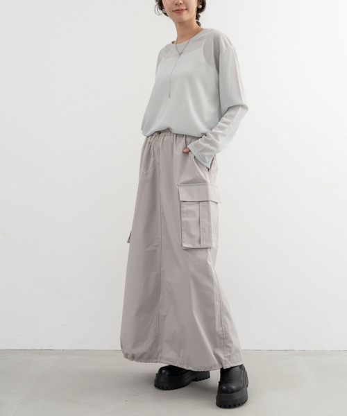 refinedworks(リファインドワークス)の「【refinedworkds】 ラメ生地で肌側はチクチクしないカットソー!(Tシャツ/カットソー・レディース・グレー/オフホワイト/ブラック・FREE)」の18枚目の写真