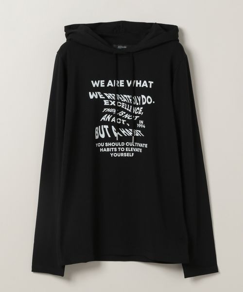 JEANASIS(ジーナシス)の「ストレッチフードLS/149550(パーカー・レディース・ホワイト/ブラック・FREE)」の2枚目の写真