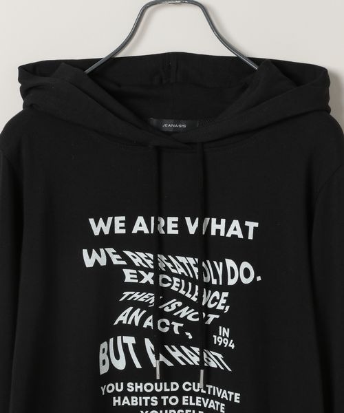 JEANASIS(ジーナシス)の「ストレッチフードLS/149550(パーカー・レディース・ホワイト/ブラック・FREE)」の11枚目の写真