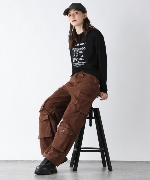 JEANASIS(ジーナシス)の「ストレッチフードLS/149550(パーカー・レディース・ホワイト/ブラック・FREE)」の15枚目の写真