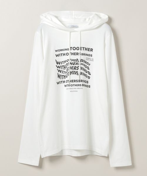 JEANASIS(ジーナシス)の「ストレッチフードLS/149550(パーカー・レディース・ホワイト/ブラック・FREE)」の20枚目の写真