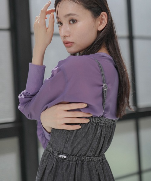 Sugar spoon（シュガースプーン）の「・SUGAR SPOON デニムコルセットキャミワンピ（ワンピース・レディース・インディゴブルー/ブラック・FREE）」の9枚目の写真