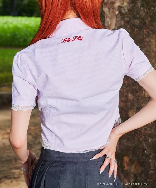 sedacle girl(セダクルガール)の「【HELLO KITTY】刺繍レースブラウス(シャツ/ブラウス・レディース・ブルー/オフホワイト/ピンク・MEDIUM/SMALL)」の14枚目の写真