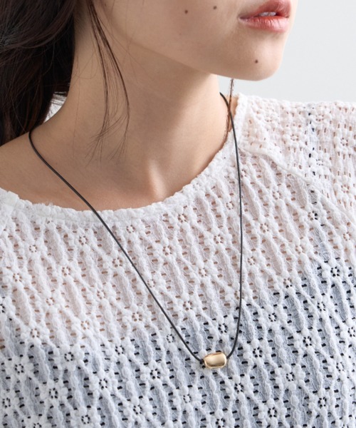 CIAOPANIC TYPY(チャオパニックティピー)の「lilメタルストーンスライドネックレス(ネックレス・レディース・ゴールド/シルバー・ONE SIZE)」の2枚目の写真