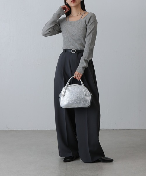 COLONY 2139(コロニートゥーワンスリーナイン)の「PBTレイヤード風ニット(ニット/セーター・レディース・オフホワイト/グレー/ブラック/レッド/グレー系その他/ブルー/ブラウン/ピンク・FREE)」の17枚目の写真