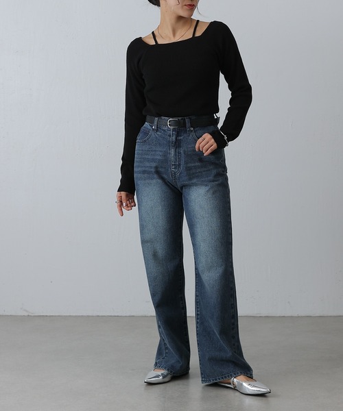 COLONY 2139(コロニートゥーワンスリーナイン)の「PBTレイヤード風ニット(ニット/セーター・レディース・オフホワイト/グレー/ブラック/レッド/グレー系その他/ブルー/ブラウン/ピンク・FREE)」の20枚目の写真