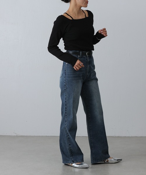 COLONY 2139(コロニートゥーワンスリーナイン)の「PBTレイヤード風ニット(ニット/セーター・レディース・オフホワイト/グレー/ブラック/レッド/グレー系その他/ブルー/ブラウン/ピンク・FREE)」の9枚目の写真