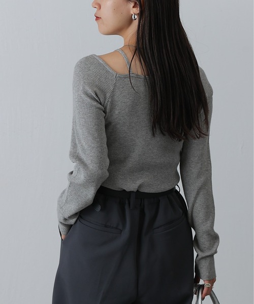 COLONY 2139(コロニートゥーワンスリーナイン)の「PBTレイヤード風ニット(ニット/セーター・レディース・オフホワイト/グレー/ブラック/レッド/グレー系その他/ブルー/ブラウン/ピンク・FREE)」の11枚目の写真