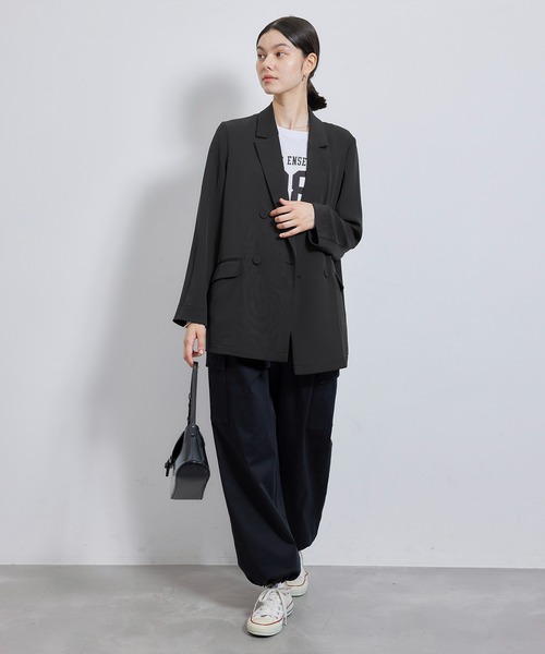 ROPE' PICNIC(ロペピクニック)の「ステファニージャケット(テーラードジャケット・レディース・ベージュ/キナリ/ブラック・38)」の4枚目の写真