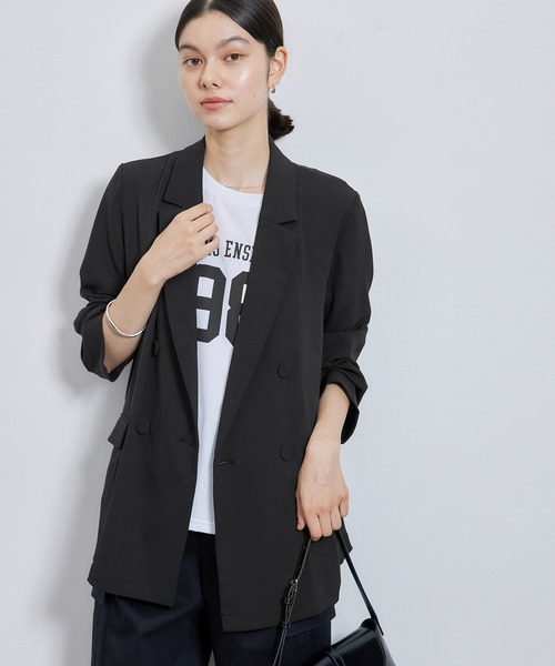 ROPE' PICNIC(ロペピクニック)の「ステファニージャケット(テーラードジャケット・レディース・ベージュ/キナリ/ブラック・38)」の6枚目の写真