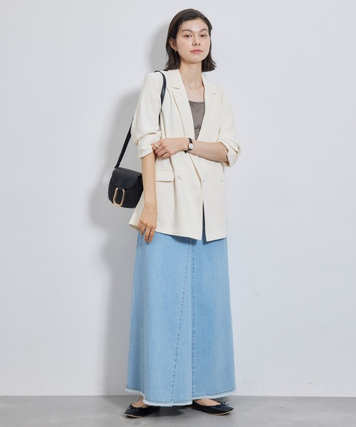 ROPE' PICNIC(ロペピクニック)の「ステファニージャケット(テーラードジャケット・レディース・ベージュ/キナリ/ブラック・38)」の10枚目の写真