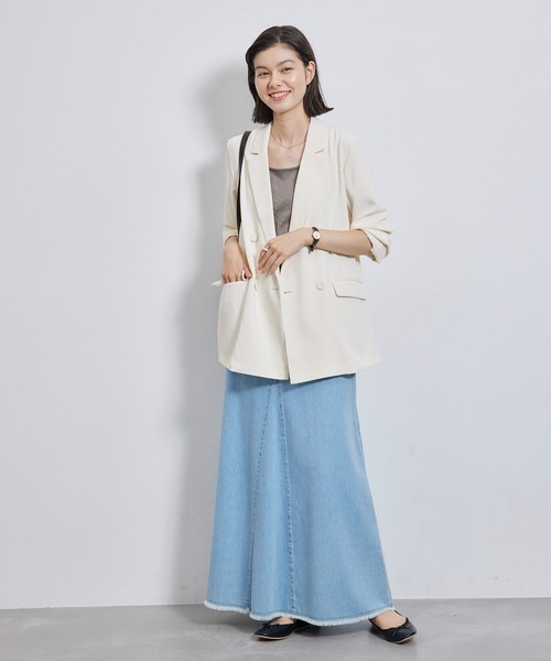 ROPE' PICNIC(ロペピクニック)の「ステファニージャケット(テーラードジャケット・レディース・ベージュ/キナリ/ブラック・38)」の11枚目の写真