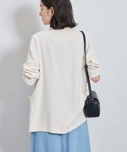 ROPE' PICNIC(ロペピクニック)の「ステファニージャケット(テーラードジャケット・レディース・ベージュ/キナリ/ブラック・38)」の15枚目の写真