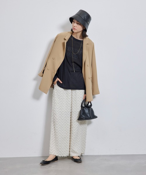 ROPE' PICNIC(ロペピクニック)の「ステファニージャケット(テーラードジャケット・レディース・ベージュ/キナリ/ブラック・38)」の17枚目の写真