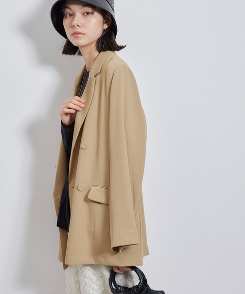 ROPE' PICNIC(ロペピクニック)の「ステファニージャケット(テーラードジャケット・レディース・ベージュ/キナリ/ブラック・38)」の19枚目の写真