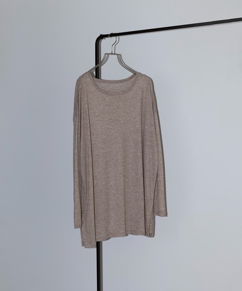 vieux by MAISON BREEZE(ビューバイメゾンブリーズ)の「【vieux by MAISON BREEZE】Sheer long sleeve Tee シアー長袖Tシャツ(Tシャツ/カットソー・レディース・ブラック/ホワイト/ベージュ・FREE)」の3枚目の写真