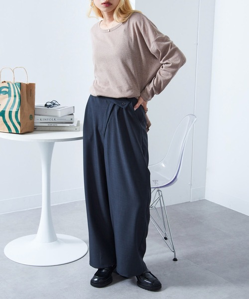 vieux by MAISON BREEZE(ビューバイメゾンブリーズ)の「【vieux by MAISON BREEZE】Sheer long sleeve Tee シアー長袖Tシャツ(Tシャツ/カットソー・レディース・ブラック/ホワイト/ベージュ・FREE)」の8枚目の写真