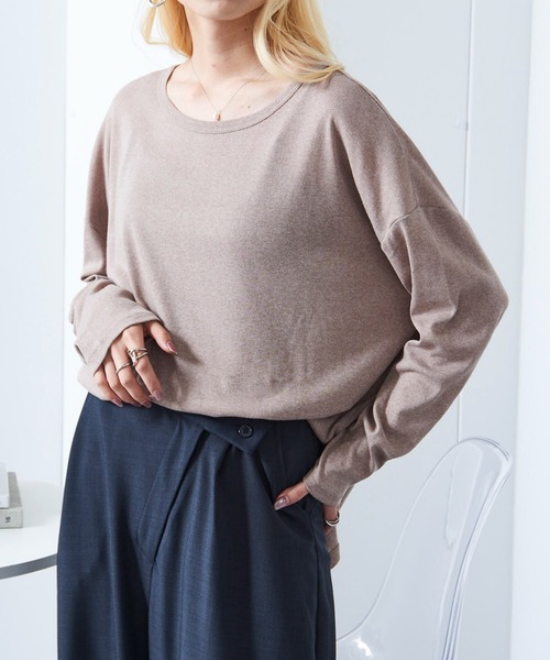 vieux by MAISON BREEZE(ビューバイメゾンブリーズ)の「【vieux by MAISON BREEZE】Sheer long sleeve Tee シアー長袖Tシャツ(Tシャツ/カットソー・レディース・ブラック/ホワイト/ベージュ・FREE)」の11枚目の写真