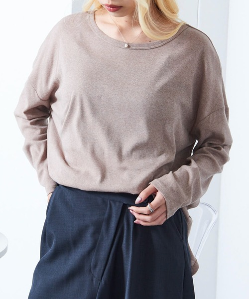 vieux by MAISON BREEZE(ビューバイメゾンブリーズ)の「【vieux by MAISON BREEZE】Sheer long sleeve Tee シアー長袖Tシャツ(Tシャツ/カットソー・レディース・ブラック/ホワイト/ベージュ・FREE)」の10枚目の写真