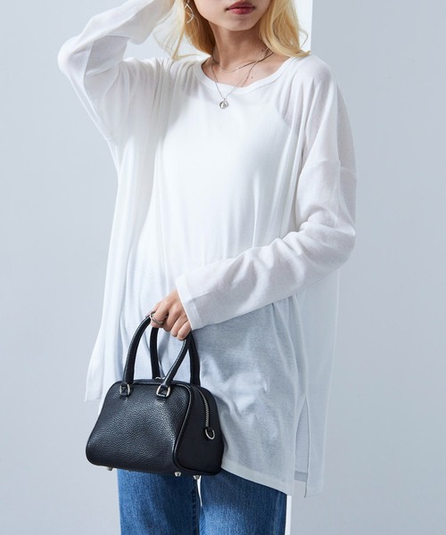 vieux by MAISON BREEZE(ビューバイメゾンブリーズ)の「【vieux by MAISON BREEZE】Sheer long sleeve Tee シアー長袖Tシャツ(Tシャツ/カットソー・レディース・ブラック/ホワイト/ベージュ・FREE)」の22枚目の写真