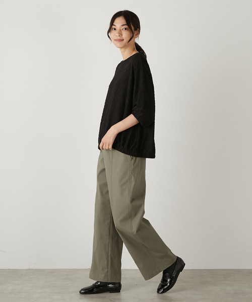 MELROSE claire(メルローズ クレール)の「【フラワーモチーフのカットジャガード♪プルオーバー】(Tシャツ/カットソー・レディース・アイボリー/ブラック・FREE)」の20枚目の写真