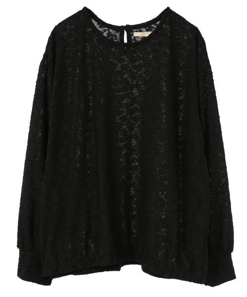MELROSE claire(メルローズ クレール)の「【フラワーモチーフのカットジャガード♪プルオーバー】(Tシャツ/カットソー・レディース・アイボリー/ブラック・FREE)」の22枚目の写真