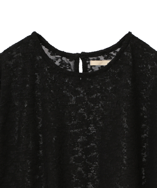 MELROSE claire(メルローズ クレール)の「【フラワーモチーフのカットジャガード♪プルオーバー】(Tシャツ/カットソー・レディース・アイボリー/ブラック・FREE)」の7枚目の写真
